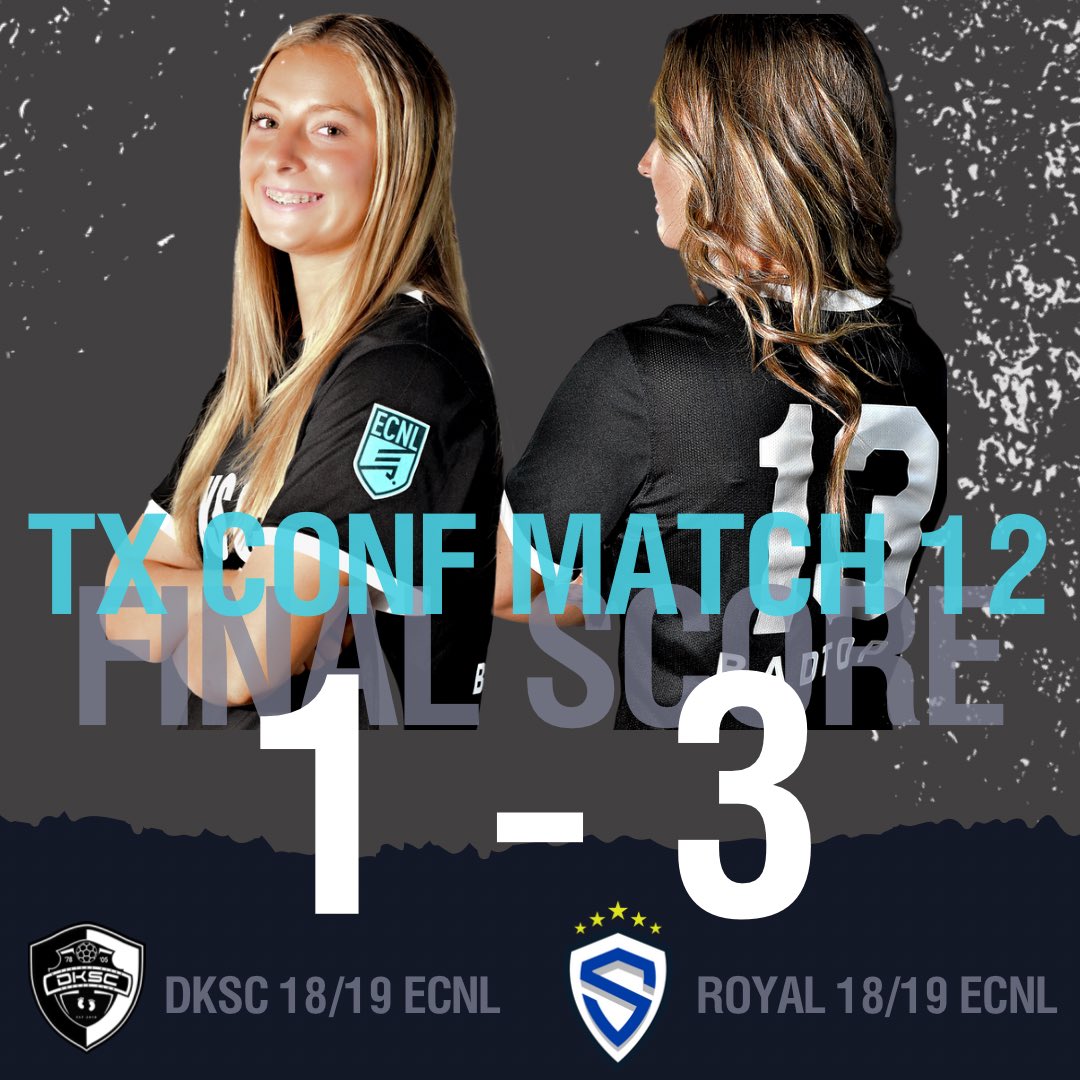 Took a 1-3 loss to @StngRoyal06ECNL on Match Day 12 in @ECNLgirls TX Conference play. @carolinem2024 scored the lone goal assisted by @lily_redding13 on a corner kick. Shaking the dust off. On to next game! @DKSC_official Goal/Assist: ⚽️ Caroline Martin 🅰️ Lily Redding