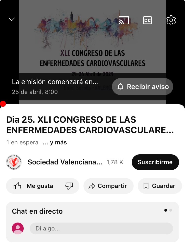 Agenda llena hoy jueves en #SVC24 ❗️ 🔗 Comunicaciones, valvulopatias, sindrome cardiorrenometabólico, cierre orejuela, #arritmias, #dislipemias, … 🔈 Si no puedes estar en Valencia, puedes seguir nuestro congreso de forma libre desde @YouTube youtube.com/live/dNnA6e77q…