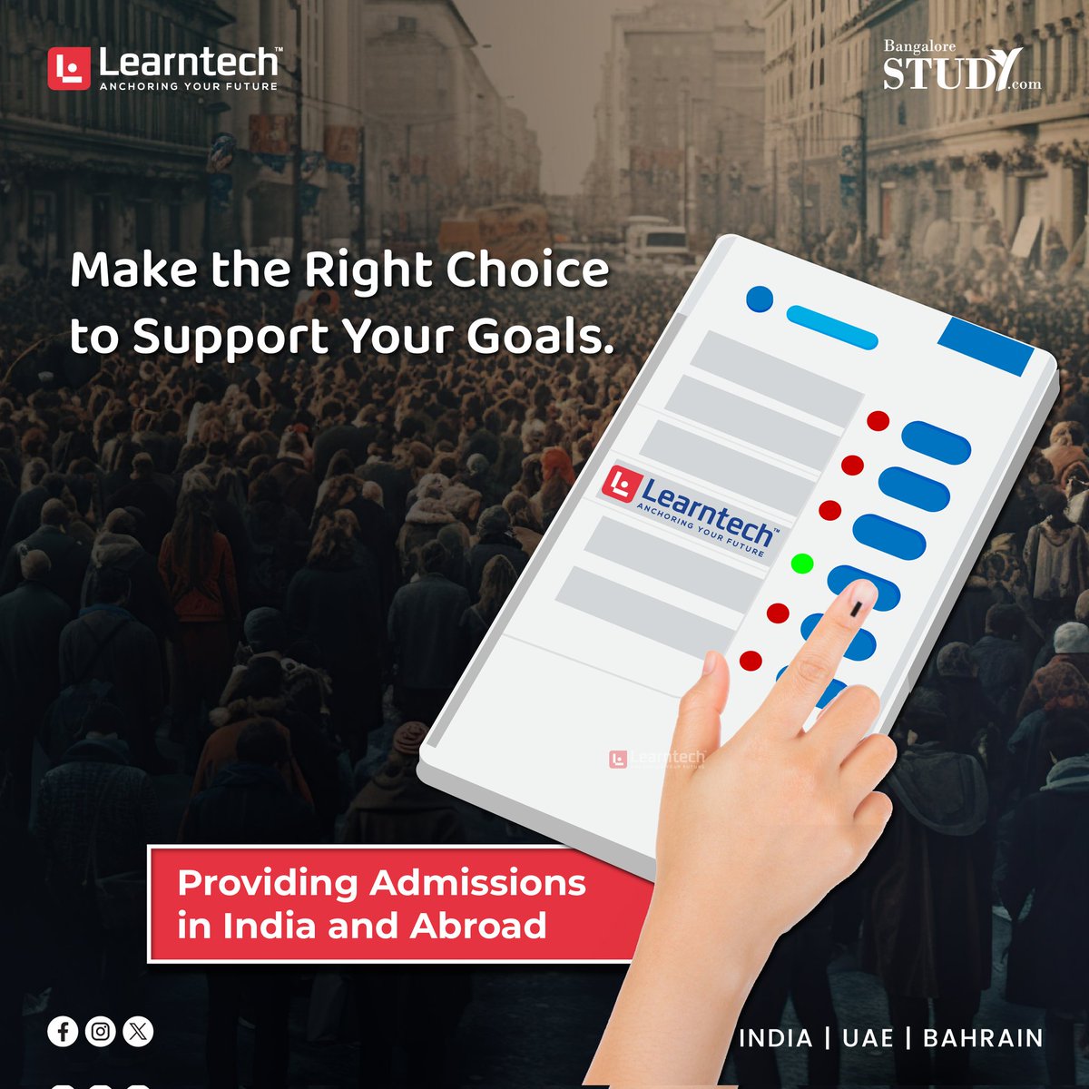 Choose the one that shares your vision and mission. Choose Learntech.
Toll Free: 1800 120 8696

#Learntech #admissions