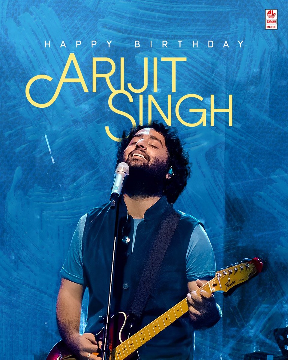 To the man who mesmerises everyone with his soulful voice and surprises us every time with his amazing talent! Wishing the incredible singer, @arijitsingh , a very happy birthday! 🎶🎵🎸 #HappyBirthdayArijitSingh #ArijitSingh #LahariMusic