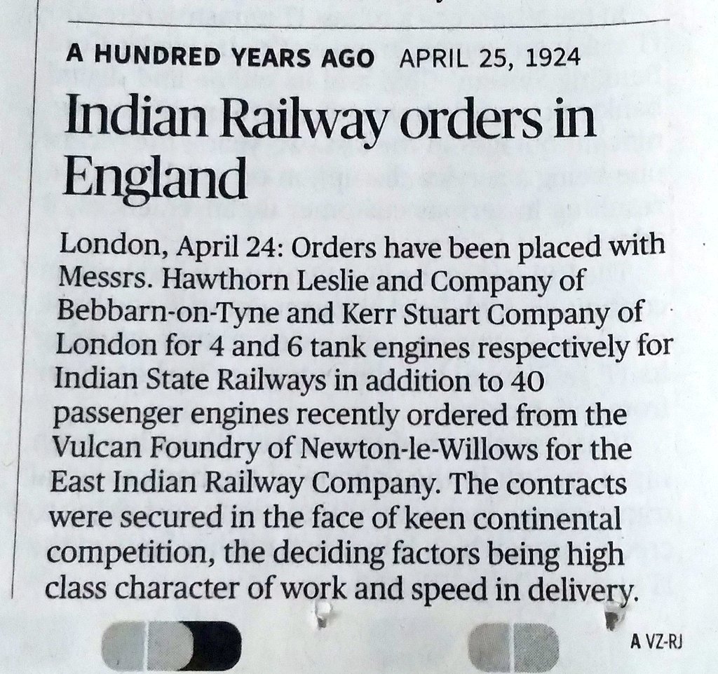 Capt__n__Dick's tweet image. This day That year, 100 years ago IR ordered Locomotives From England 
#EIRC #GIPR #IRFCA