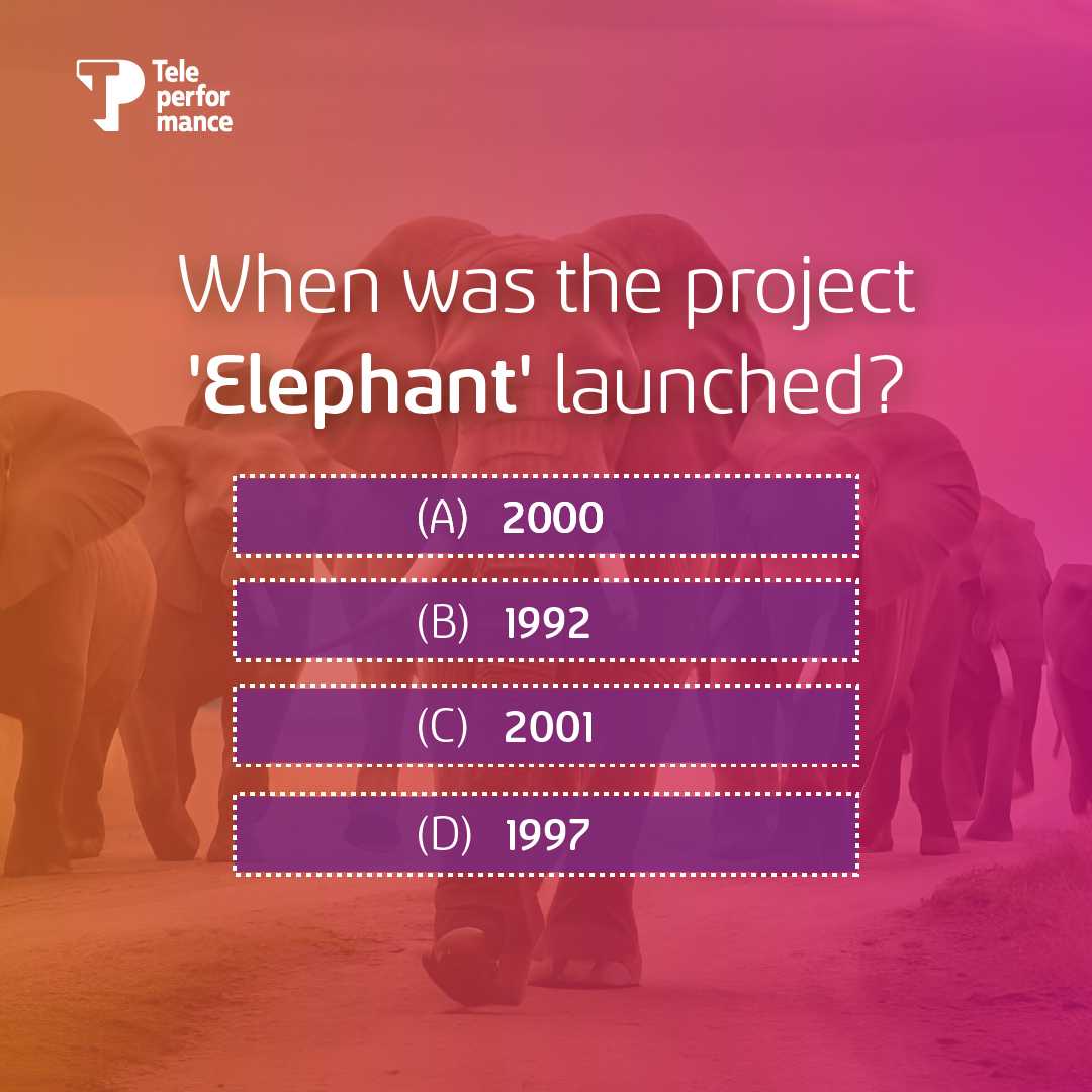 Through this initiative, the government helps protect and manage wild elephants with a free-ranging population across various states. Comment Now! #TPIndia #Question #GuessTheYear #ProjectElephant