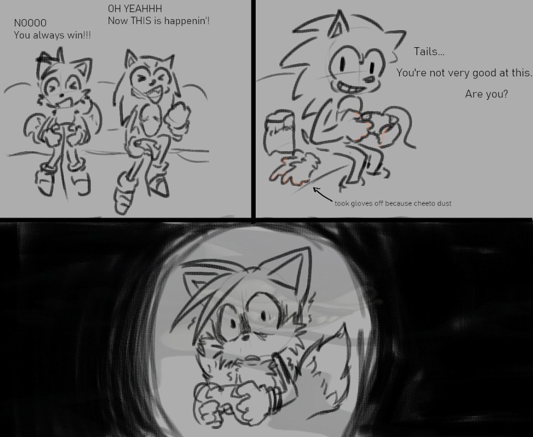 tails plays a game with normal sonic /srs
#GreenPeppersOnPizza