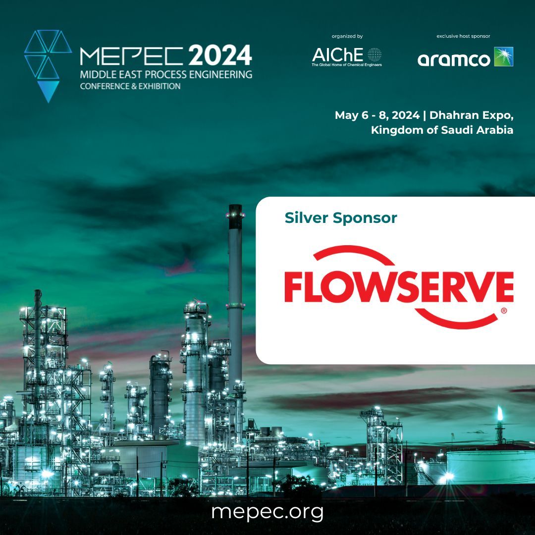 MEPEConfEx's tweet photo. We're pleased to confirm Flowserve Corporation as a silver sponsor to MEPEC 2024!

Meet them at the definitive event for process engineers from May 6-8, 2024 at the Dhahran Expo, KSA. 

Get your complimentary pass now: https://t.co/h8X3vxObwG

#mepec #ksa
@ChEnected https://t.co/O0mSSptJim