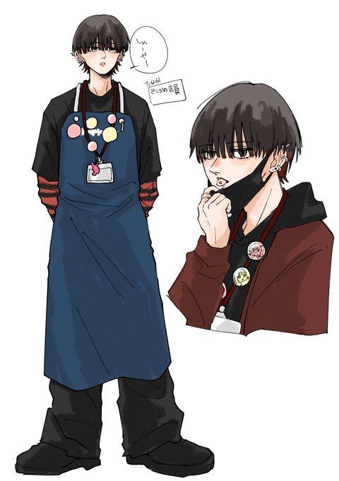 最近男子ばかり描いとるな〜🙃 