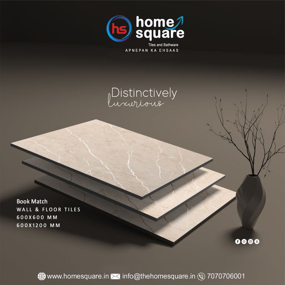 Elevate Your Home with Homesquare Wall & Floor Tiles! 

Why choose Homesquare?

🌟 Affordable Elegance
🛠️ Durable Quality
🎨 Versatile Selection
💡 Easy Installation
🌍 Eco-Friendly Options

#Homesquare #Tiles #HomeDecor #AffordableLuxury #floortiles #walltiles #homesquaretiles