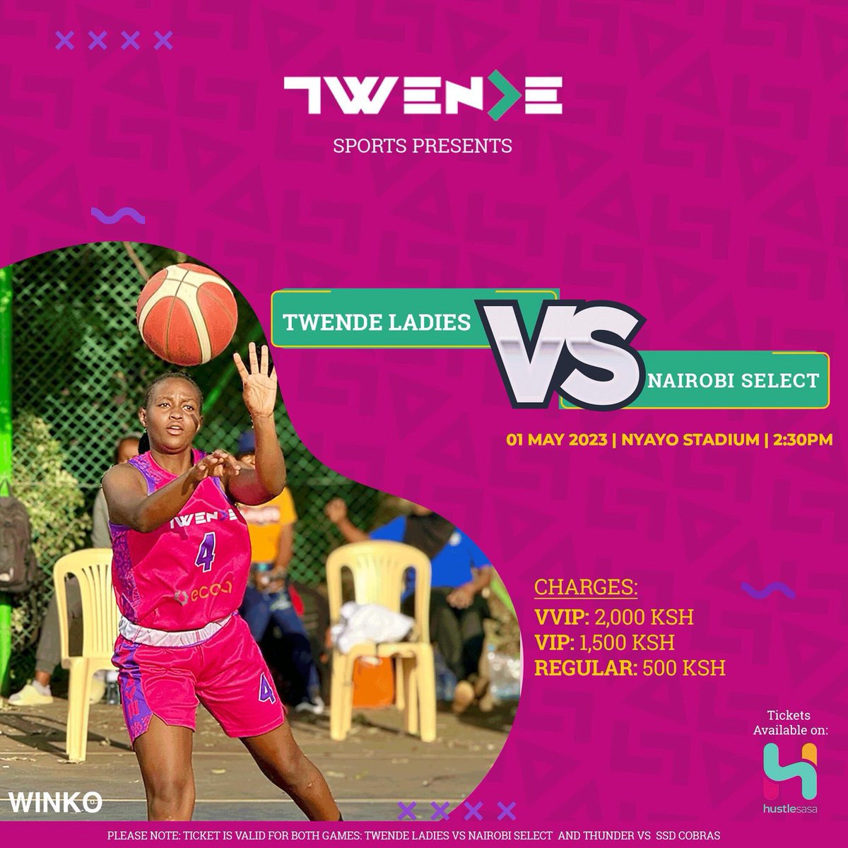 Twende women vs Nairobi Select This one will be 🔥 Wednesday 1st may pale Nyayo