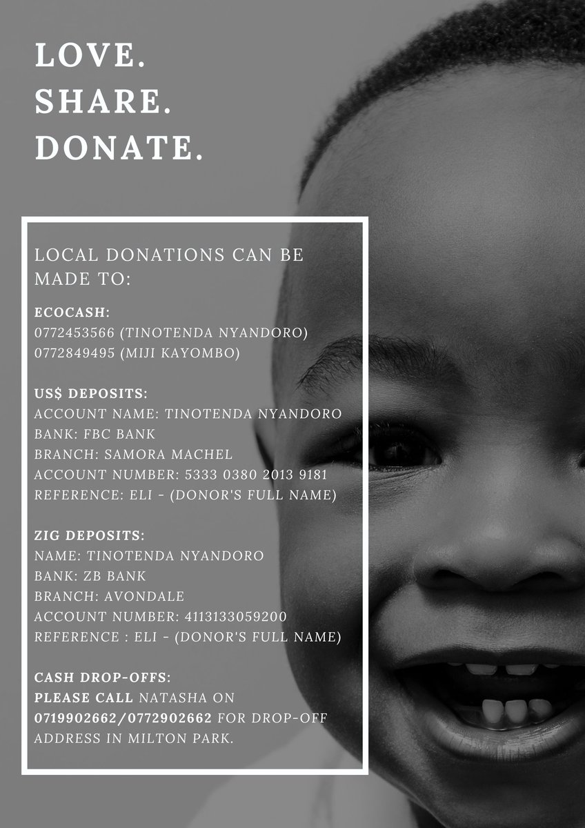 For those who asked about local (ZIM) donations), details are in the image below. All these donations will be added as OFFLINE donations on GoFundMe for accountability purposes. Please keep sharing his story – together, we will make this happen! gofund.me/1946ab66…