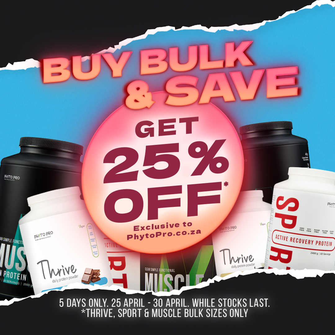 Phyto_Pro's tweet photo. Our bulk sizes already represent great savings. This month-end, you can get even better value with a whopping 25% off. 

ONLY on https://t.co/SdCRRInYCx  💚

#PhytoPro #CleanProtein #Muscle #Sport #Thrive https://t.co/28Io5hNMP1