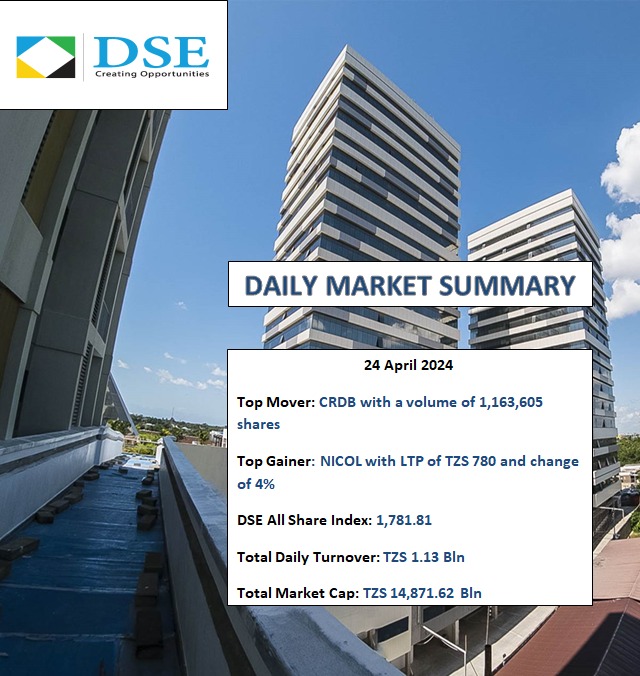 DAR ES SALAAM STOCK EXCHANGE (@dsetanzania) on Twitter photo 2024-04-25 05:35:19