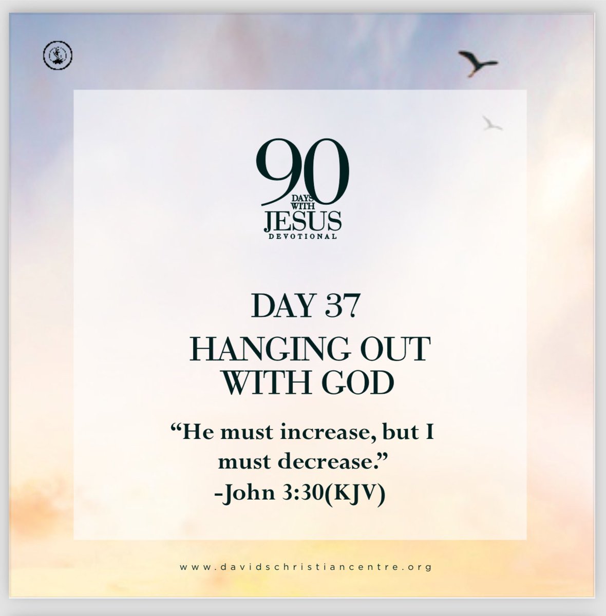 dcclagos's tweet photo. It’s Day 37 of “90 Days With Jesus!” Topic - HANGING OUT WITH GOD

Our anchor scripture is from John 3:30 (KJV)

You’ll be blessed by this teaching.

You can view full video on our YouTube and subscribe to the channel- https://t.co/5t8a0DzAqr

#90DaysWithJesus https://t.co/r9ZpFZf0Q6