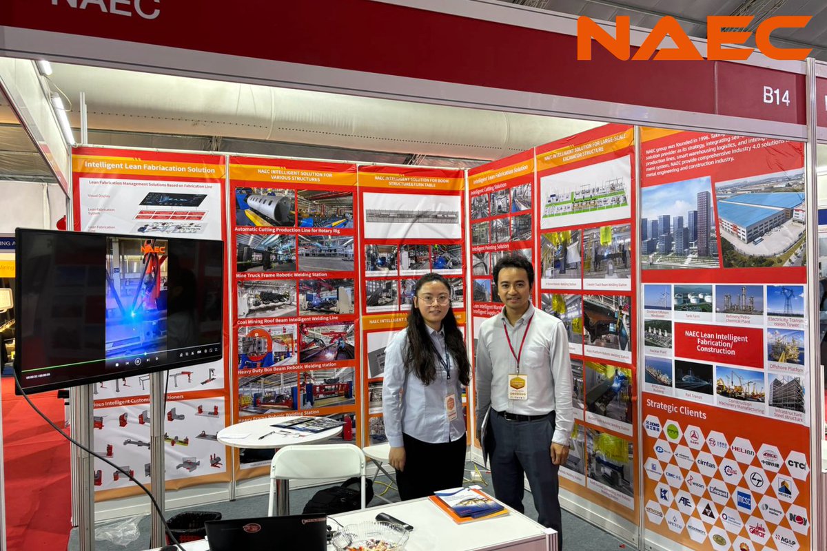 NAEC025's tweet image. NAEC made an amazing showcase at the  MINING &amp;amp; CONSTRUCTION VIETNAM 2024! 🎉If you happen to be at the exhibition, feel free to visit our booth! We&apos;d love to see you there. ✨
Booth Number: B14
#NAEC #metalengineering #leanfabrication  #miningvietnam2024 #constructionvietnam2024