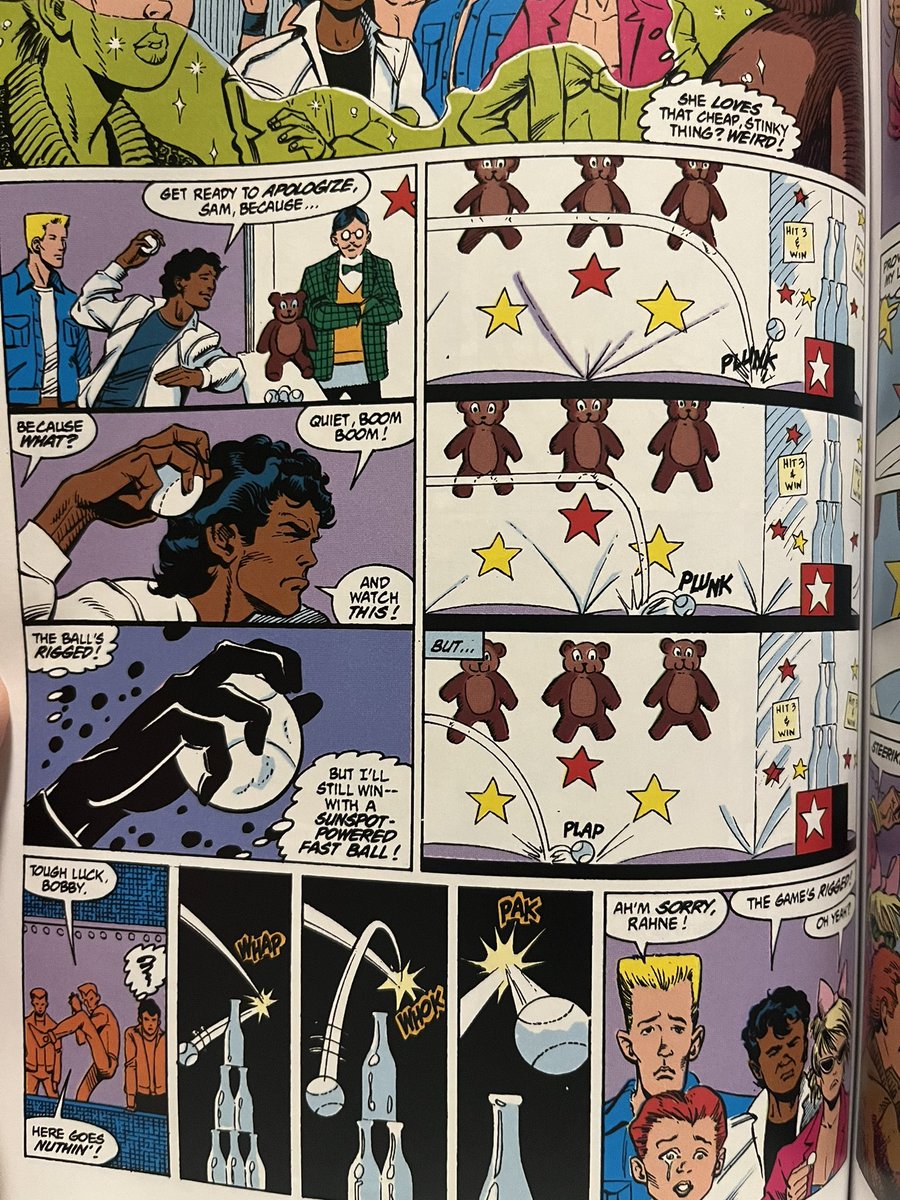 #NewMutants #92 by #DwightZimmerman and #BobHall is an inconsequential fill-in issue with Skrulls at a carnival BUT there are some fun character moments here.