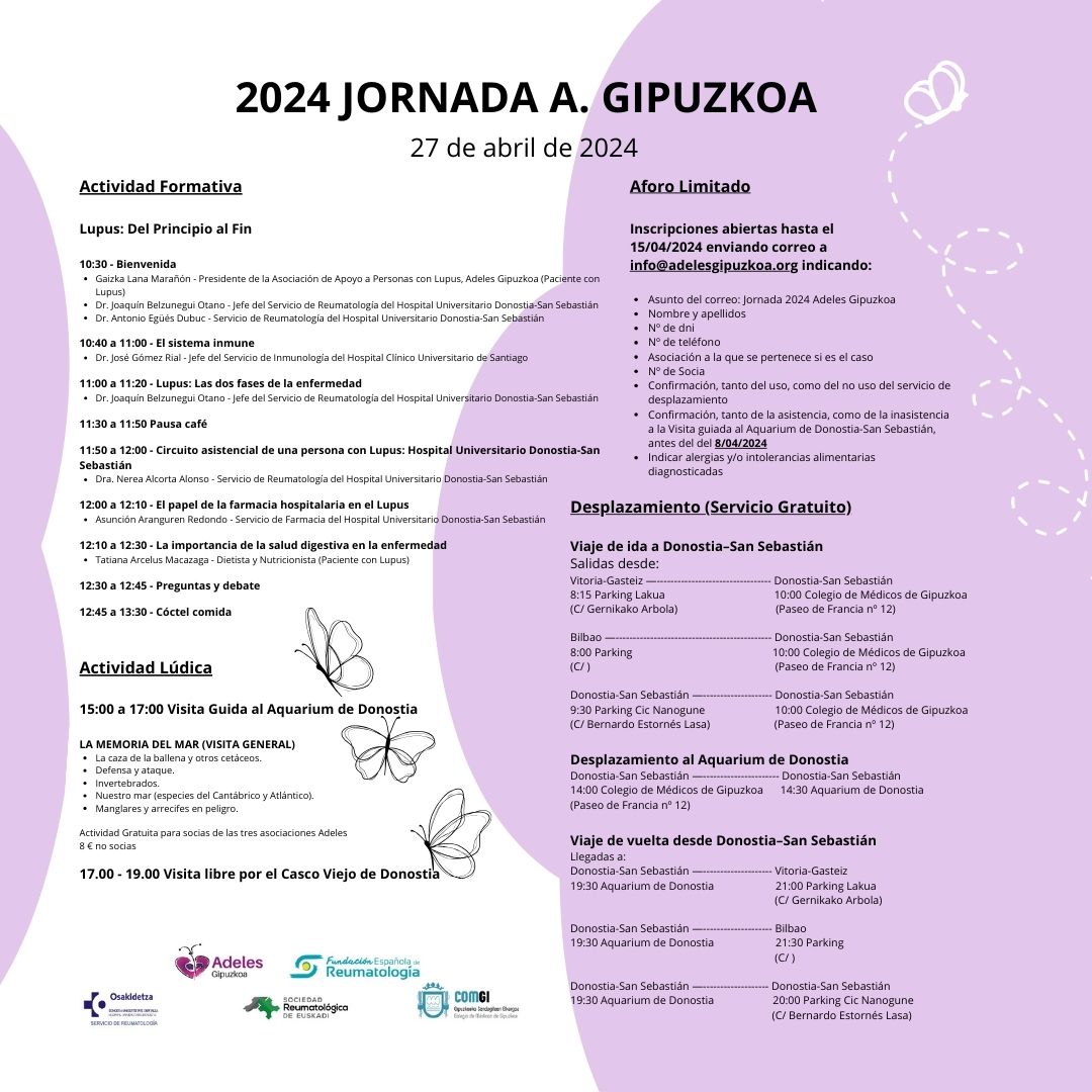 Faltan 2 días!! Si no estás inscrito, todavía estás a tiempo 🙋🏻‍♀️
<a href="/SEReumatologia/">Soc.Esp.Reumatología</a>, <a href="/adeles/">adele statham</a>,  <a href="/osakidetzaEJGV/">Osakidetza</a> y <a href="/comgipuzkoa/">Gipuzkoako Medikuak</a>