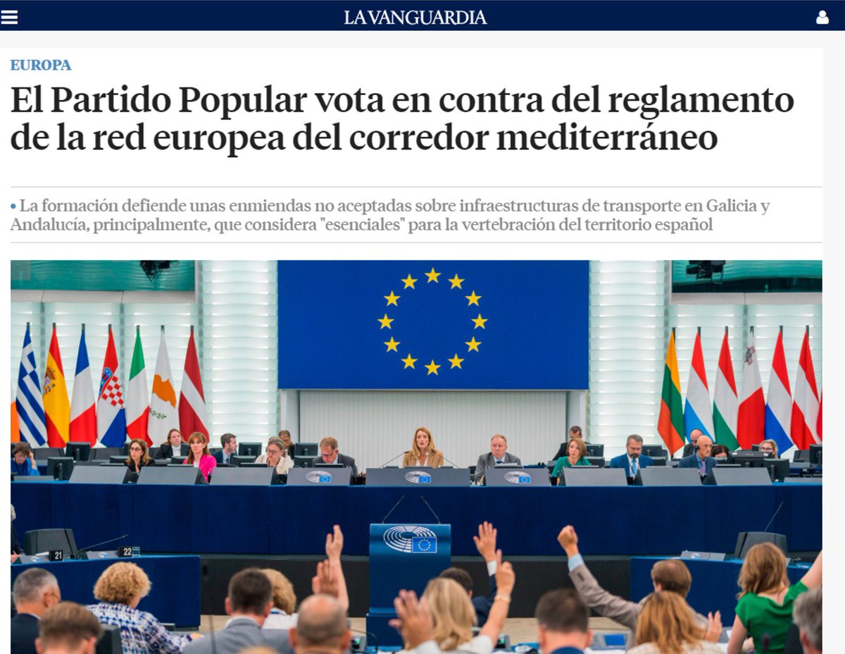 Es incomprensible que algún español se oponga al reglamento que regulará los corredores Atlántico y Mediterráneo. Eso supondría rechazar inversiones millonarias para infraestructuras que cohesionarán su territorio y y nos conectarán con la Unión Europea. 

Abro hilo🧵