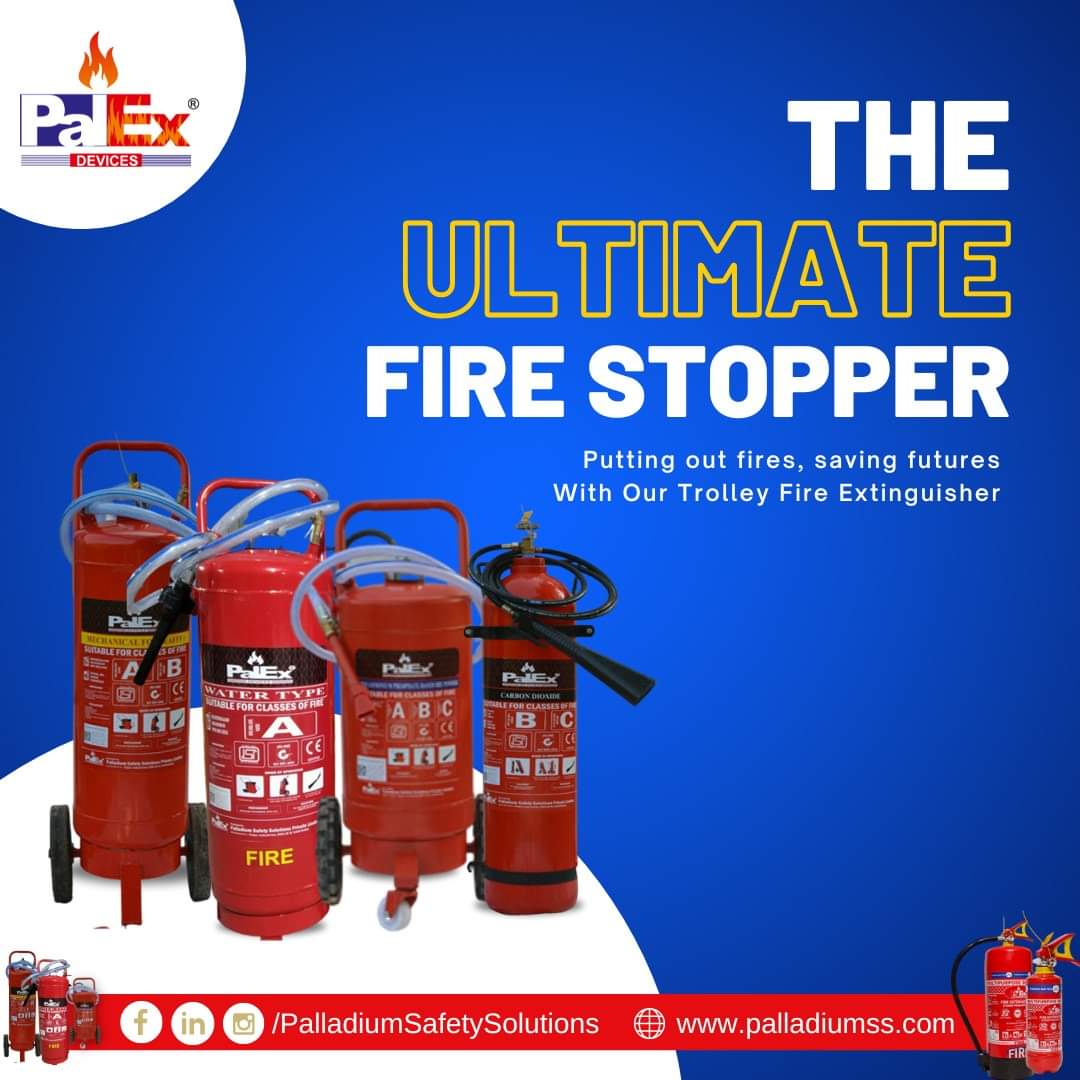 The Ultimate Fire Stopper!

Putting out fires, saving futures With Our Trolley Fire Extinguisher

#TrolleyFireExtinguisher #Movingfireextinguisher #fireextinguishers
#firesafetyequipment #FireSafetySolutions #industrialfiresafety #BuildingSafety #fireprotection #Palex #Palladium