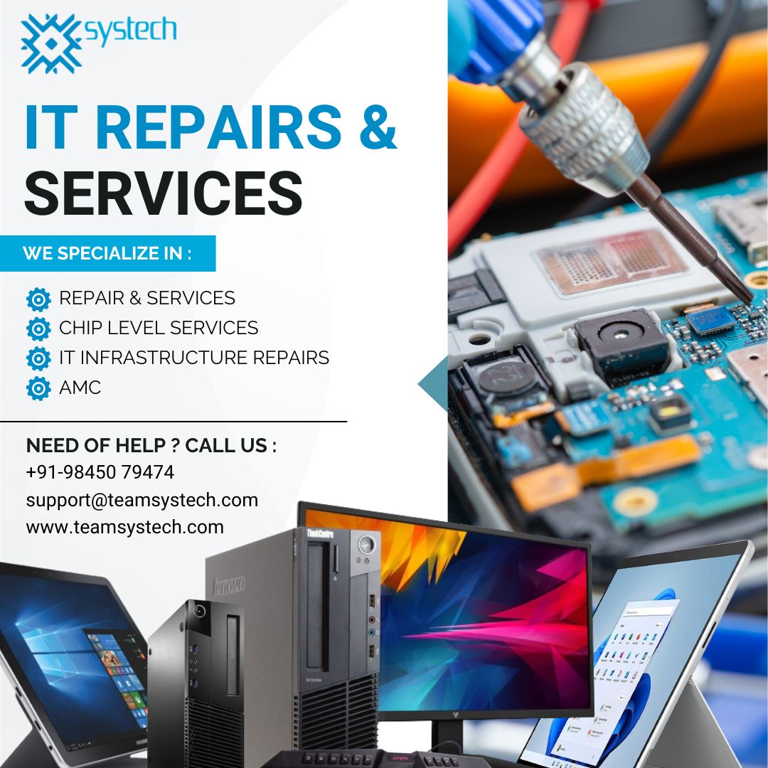 TeamSystech's tweet image. Looking for reliable IT repairs? We&apos;ve got you covered! Check out our range of repair &amp;amp; services tailored to meet your needs. Visit us at teamsystech.com/it-repairs-ser…

#itrepairs #services #ITinfrastructure #AMC #itsupport #expertservice