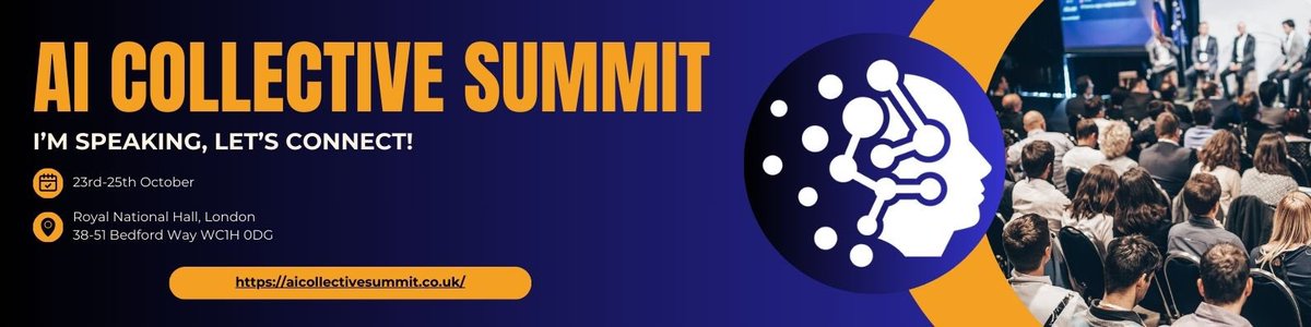 Would you consider speaking at the AI Collective Summit in London this October? From School Leavers to Thought Leaders, we ALL need to get on the AI Learning Curve. Call for Expressions of Interest aicollectivesummit.co.uk