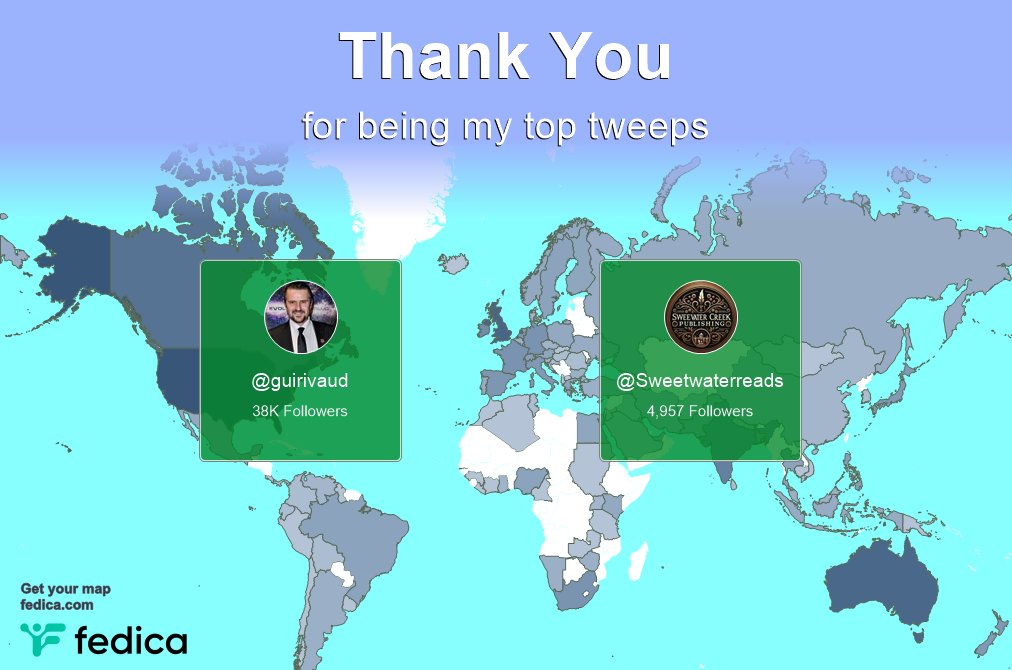 Special thanks to my top new tweeps this week @guirivaud, @Sweetwaterreads