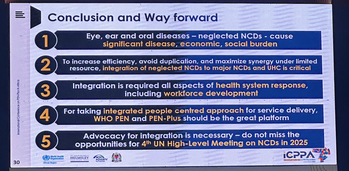 “Advocacy for integration is necessary-do not miss the opportunity for 4th UN High-Level Meeting on NCDs in 2025” Dr. Yuka Makino from @WHOAFRO #PENPlus @NCDIpoverty @beatNCDs #ICPPA2024 @AmHeartAdvocacy