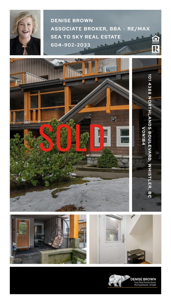 SOLD IN 15 DAYS #DreamProperty 🤩  Nestled in the heart of Whistler, a meticulously renovated townhome in Glacier's Reach. 

✴️ Congratulations to my clients!

🛏️ 2 beds
🛁 2 baths
❇️ 763 sq ft

✴️ Glacier's Reach is very centrally located, right across from Marketplace Shops...