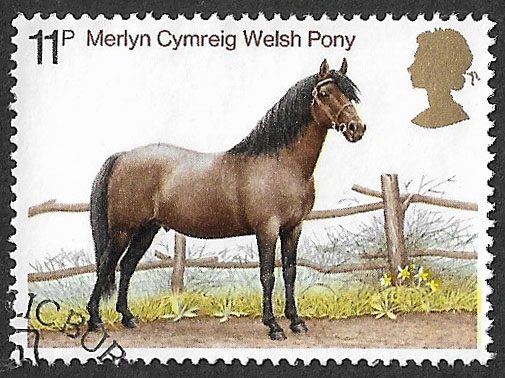GB 1978 Horses 11p Merlyn Cymreig Welsh Pony #stamp #stampcollecting #stamps #philately #horses #animals #Wales