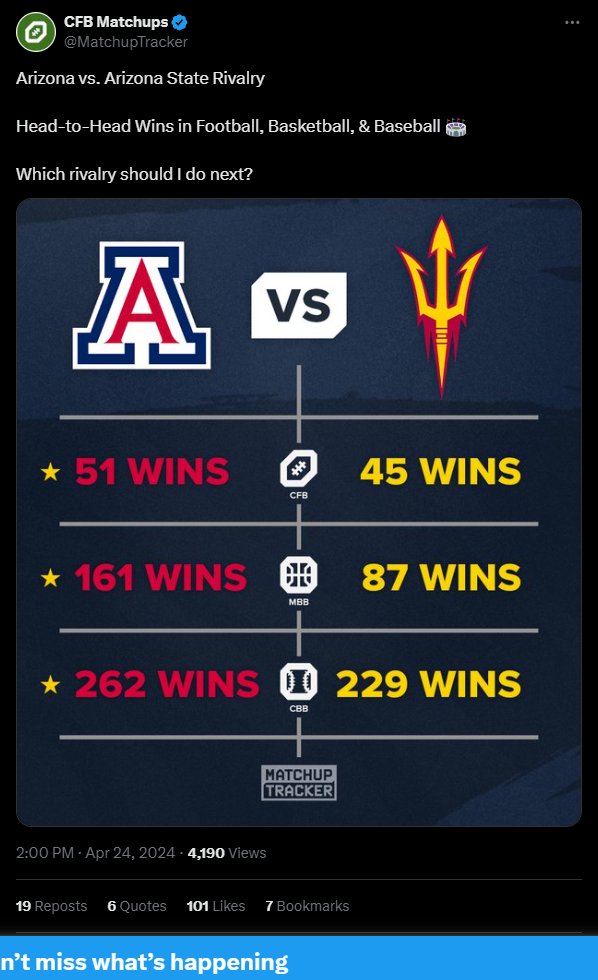TheZonaFeed's tweet photo. The graphic every ASU fan hates to see. https://t.co/UAYZbcrv2Z