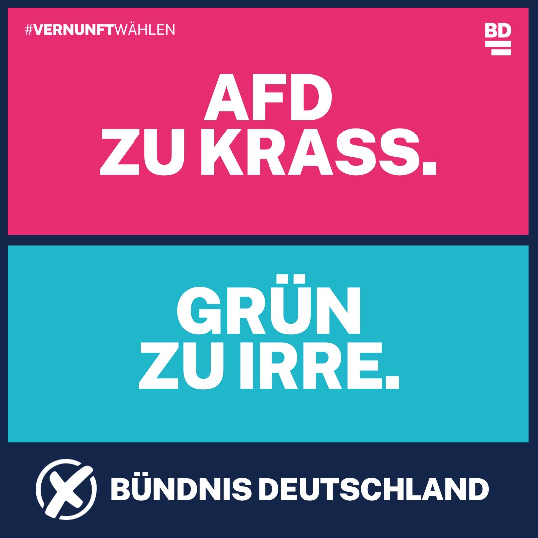 Wählerorientierte und ideologiefreie Politik. #buendnisdeutschland #vernunftwählen #europawahlen2024 #landtagswahlensachsen2024 #ideologiefrei #freiheitwohlstandsicherheit #vernunftstattideologie #grünabwählen #kommunalwahlsachsen2024