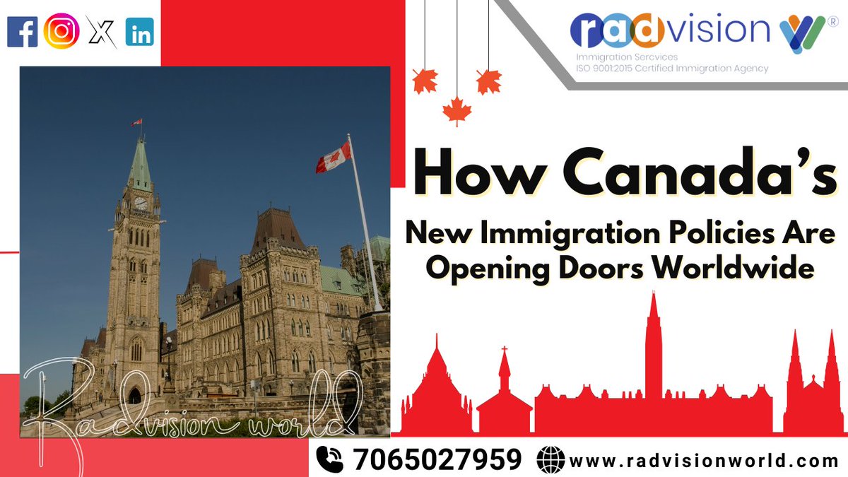 New doors are opening for immigrants in Canada! Discover how the latest policy changes can benefit you in our new blog post, 'How Canada’s New Immigration Policies Are Opening Doors Worldwide.' radvisionworldconsultancy.weebly.com/blog/how-canad… #CanadaImmigration #ImmigrationCanada #RadvisionWorld