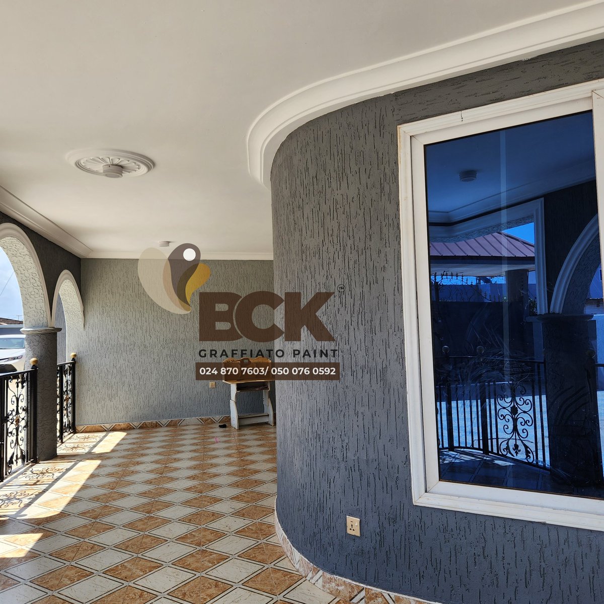 BCKGraffiato's tweet image. Textured walls = cost savings &amp;amp; longevity 😍😍

Give us a call or WhatsApp via 0500760592 or 0248707603 for a quote, sample or site assessment. 

#madeinghana #graffiato #graffiatopaint #bckgraffiatopaint #Ghana  #qualitypaint #accraghana #Accra #Kumasi #Tema