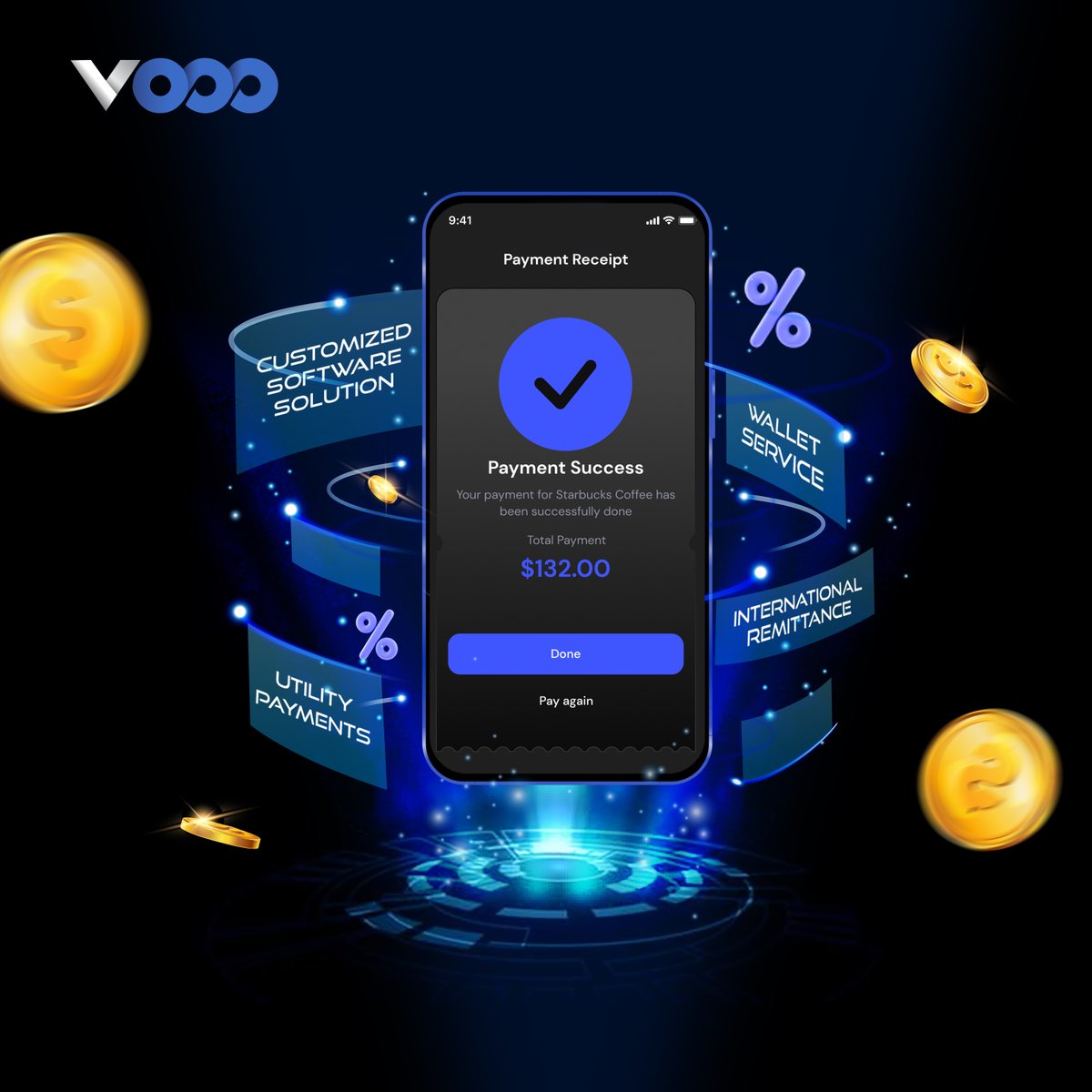 Ready to revolutionize the way you pay?
Introducing Vooo: your passport to seamless payments! It's time to experience seamless payments like never before. Say goodbye to hassle and hello to convenience!
.
.
.
#vooo #moneytransfers #payments #finance #revolution #financialservices