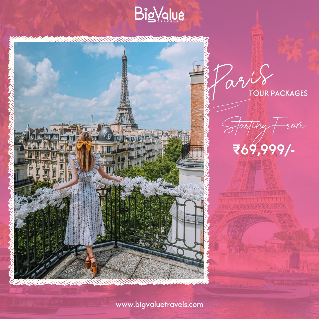 Fall in love with Paris' ageless beauty, where every street tells stories of romance and art.
.
Visit us at bigvaluetravels.com

#Paris #france #lovers #honeymooners #puresoul #parisfrance #parislife #bigvaluetravels