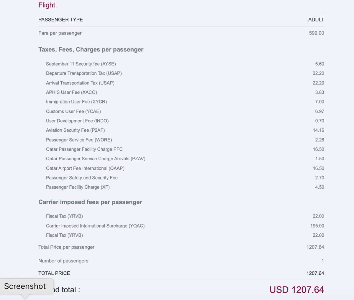 SuHail_Asg's tweet photo. I booked a round trip ticket through @qatarairways from JFK to Delhi for a month of August, but had to cancel it. Amount I paid was around $1207 and the refund I am getting is only $99. Even if the base fare was $599, why am I not getting the taxes back? https://t.co/oTg83lXheG