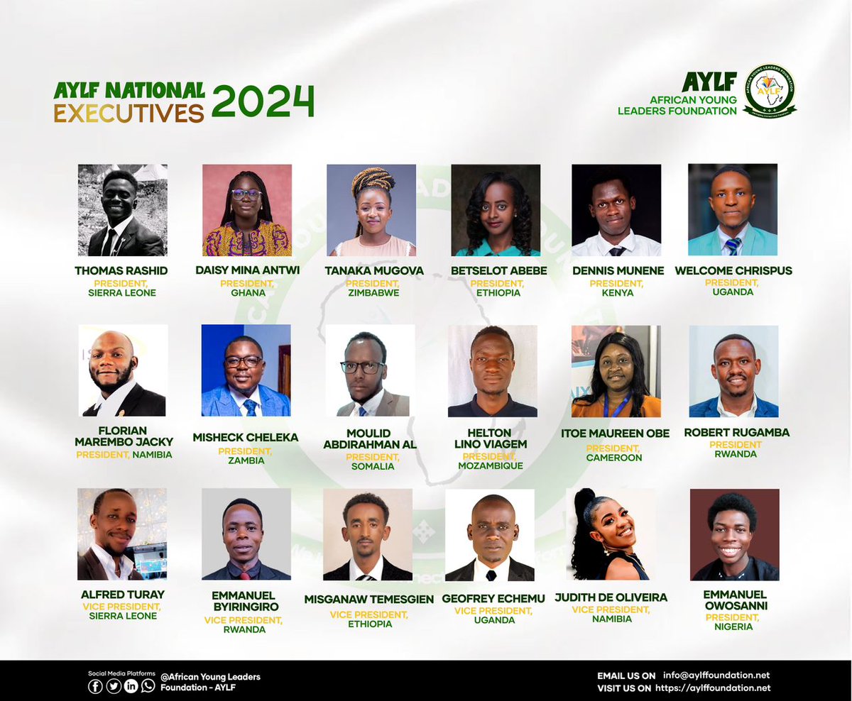 I'm humbled to share that I've been appointed as @AYLF_Foundation Zambia Chapter National President joining a pool of other young influential leaders across Africa. I believe in the potential, creativity and power of youth. Together, let's shape the future of Zambia and Africa!