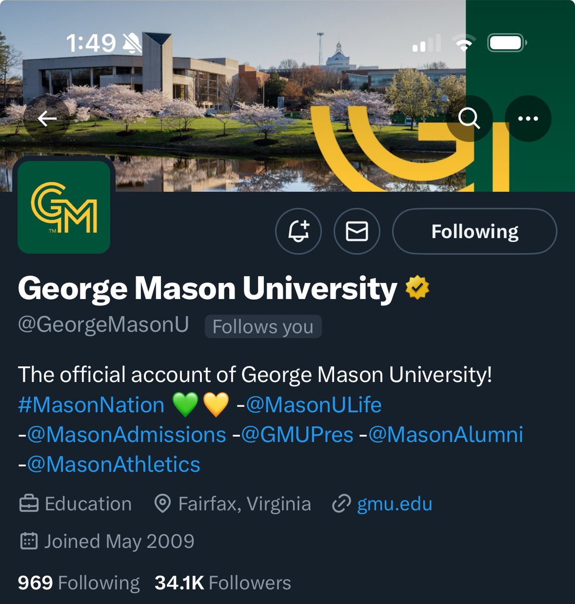GMUGiantKiller's tweet photo. It’s Twitter official! https://t.co/kQLRFZwXjx