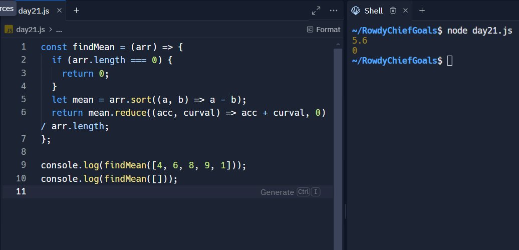 #100daysofcoding 
Day 21:-
📊✨ How do you compute the mean of an array in JavaScript?
#javascript  #CodingJourney #viral