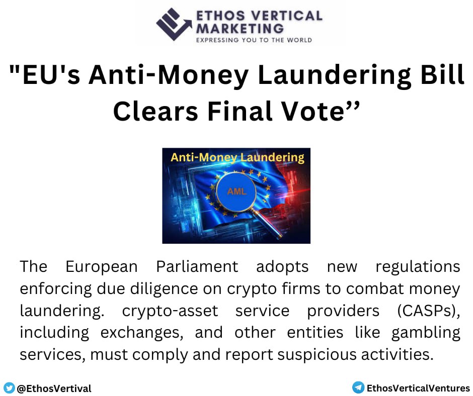 'EU's Anti-Money Laundering Bill Clears Final Vote: Next Steps for Crypto-Asset Service Providers Revealed'