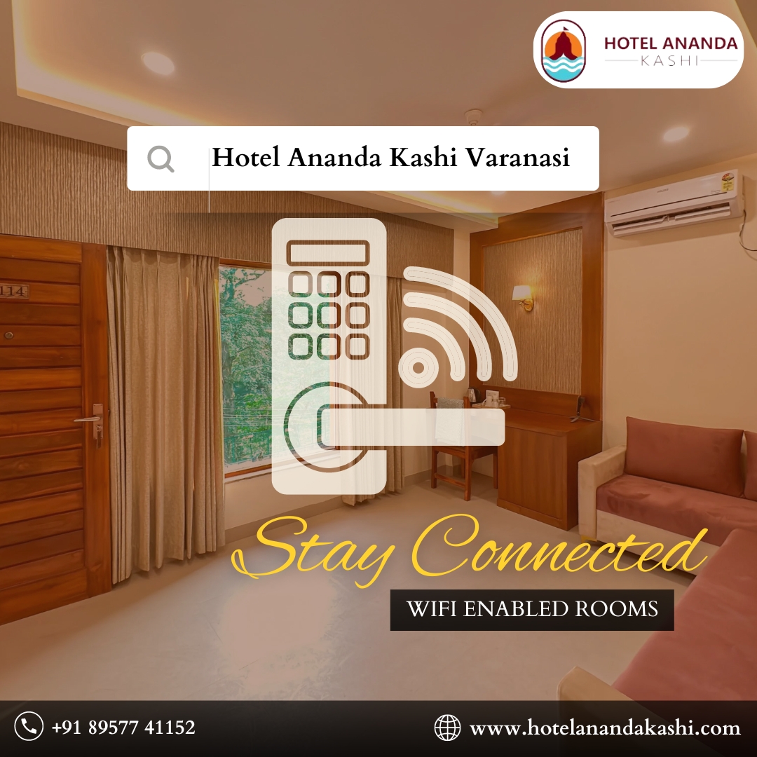 Stay connected, stay comfortable! 🌟🏨 Hotel Ananda Kashi offers Wi-Fi-enabled rooms to keep you linked with the world while you enjoy your stay in Varanasi. 📶💻
#hotelanandakashi #hotel #hotelroom #hotelbudget #room #hospitality #vacation #stay #restaurant #exclusive #luxury