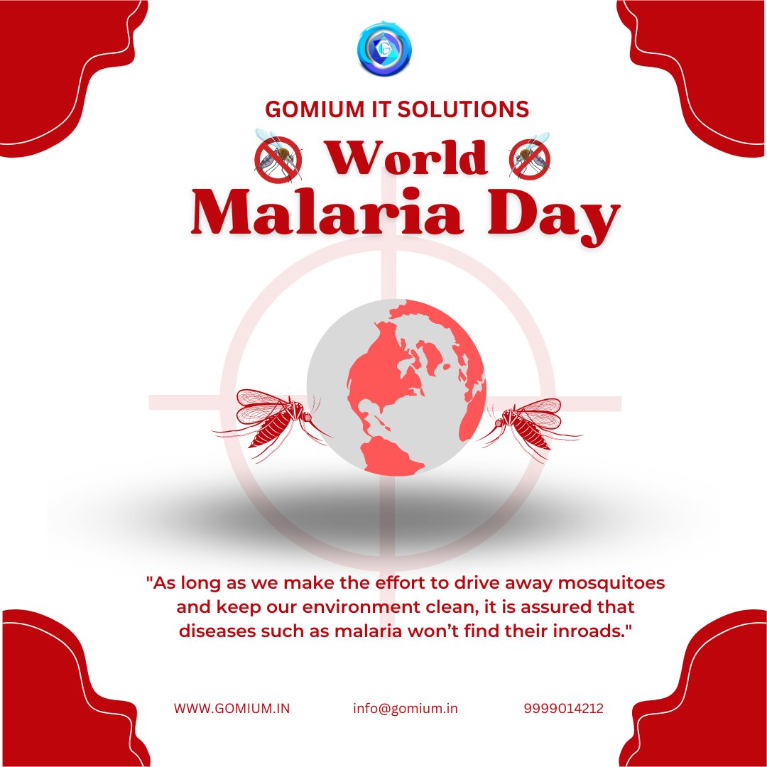 Join us in the fight against malaria this World Malaria Day! 🌍💪 Together, we can make a difference and save lives. 💙
 #WorldMalariaDay #EndMalaria #MalariaPrevention #MalariaAwareness #HealthForAll #PublicHealth  #TakeAction #SupportTheCause #MakeADifference #jrpindia #gomium