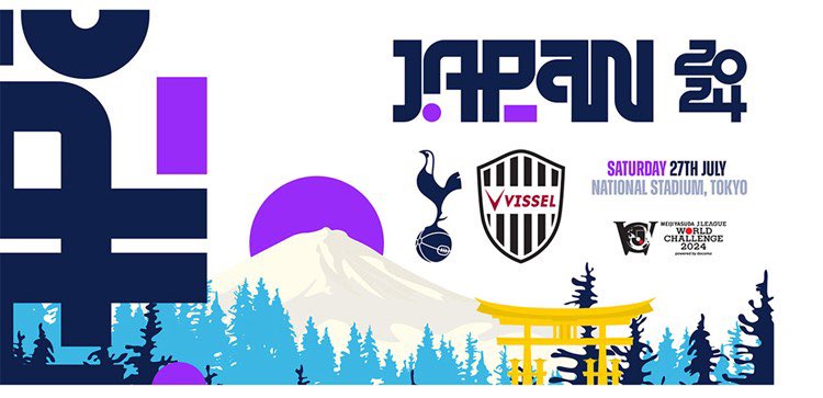 #THFC have confirmed they will play J1 League champions Vissel Kobe at the Japan National Stadium on Saturday 27 July as part of pre-season preparations for the 2024/25 campaign.