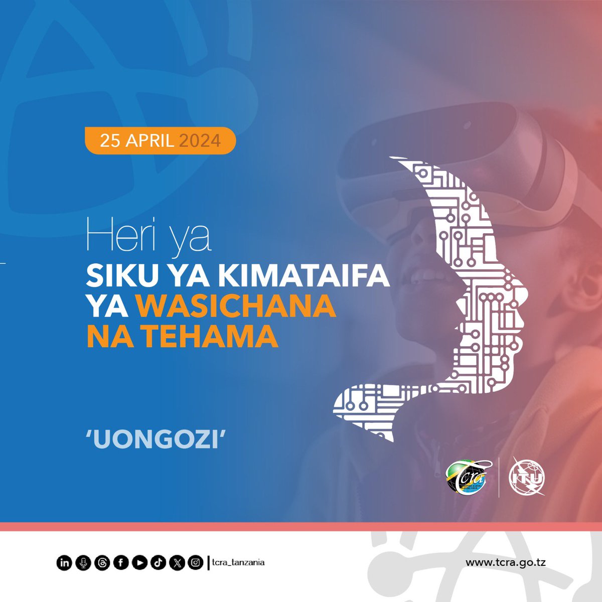 Hakingowi's tweet photo. ▪️Heri ya Siku ya Kimataifa ya Wasichana na TEHAMA
🗣️Kauli Mbiu: Uongozi
#girlsinict #girlsinictday2024 #girlsintech #girlinstem #womeninstem #womenintech #womenintechleadership #equalsintech #tcratz #smartgirlsinict
📃:TCRA https://t.co/pkXjU0bIqo