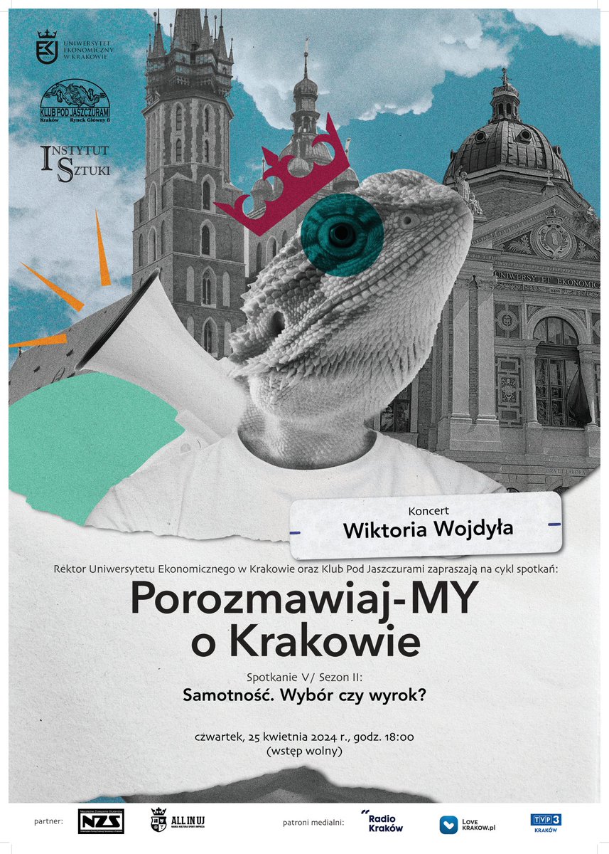 Serdecznie zapraszam do wzięcia udziału w dzisiejszym spotkaniu z cyklu „Porozmawiaj-MY o Krakowie!”. Debata pt. Samotność. Wybór czy wyrok? odbędzie się w Klubie Pod Jaszczurami o godz. 18:00. W spotkaniu wezmą udział: 1. prof. dr hab. Anna Karwińska, Kolegium Gospodarki i…