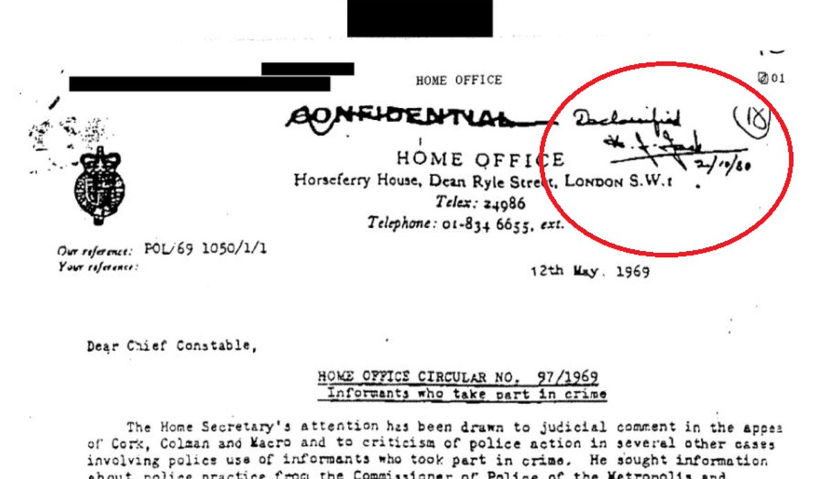 It should also be noted that the document was declassified on 02 October 1980 ...  

Yet I was refused access to this document by the @ukhomeoffice, @DefenceHQ and the @Int_Corps!!
John Edwards @ICOnews