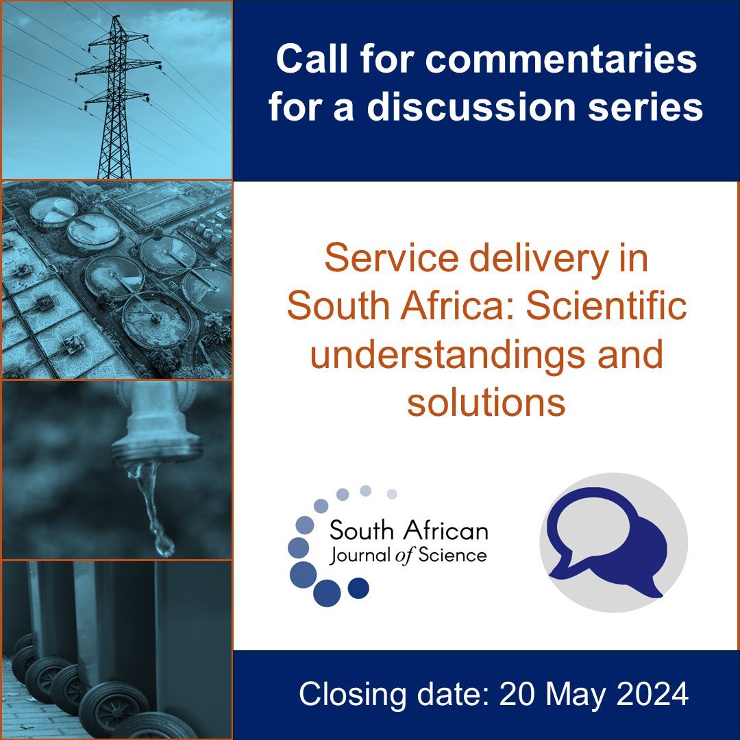📢Reminder: @ SAJS_Official invites a series of evidence-based and provocative commentaries on service delivery, in order to shape discussion and collaboration in this important overarching field. Closing date for submission is 20 May 2024. More info here: buff.ly/49QRYjZ