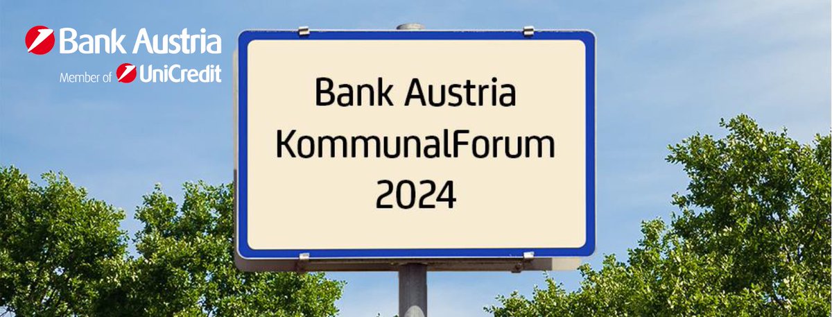 📣 Einladung zum Bank Austria KommunalForum 2024 Beim Bank Austria #KommunalForum 2024 am Mittwoch, dem 22. Mai 2024 von 10.00 – 11.30 Uhr erwartet Sie ein spannender Themenmix aus 💡 den aktuellen volkswirtschaftlichen Entwicklungen, 💡 den zentralen Herausforderungen für /1