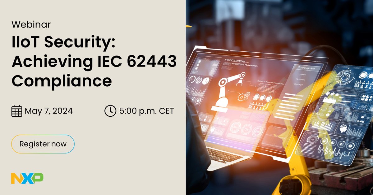 🚨Don't miss our industrial security webinar on May 7th, 11 am ET! Learn about IEC 62443 standards, compliance, and our latest advancements in security solutions🛡️ Secure your spot now and stay protected!👇 #industrial #webinar #security okt.to/8kIQlM