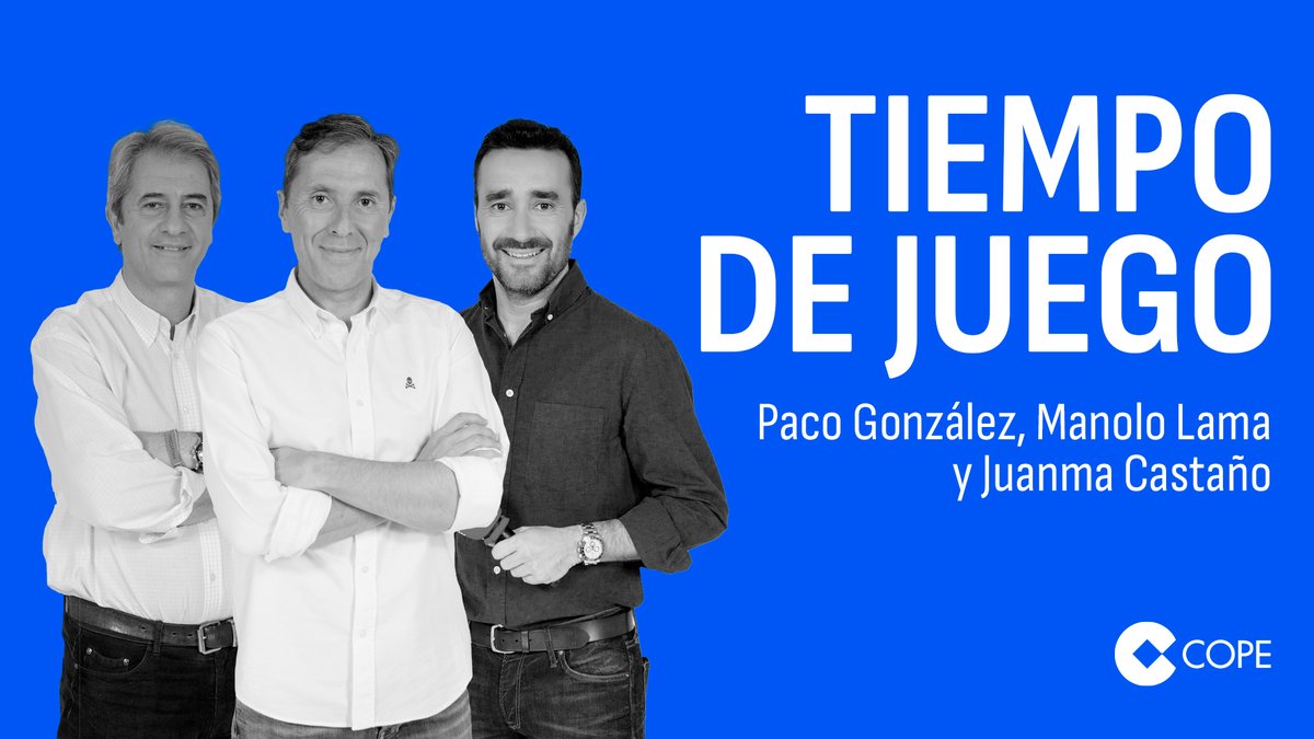 tjcope's tweet photo. Tiempo de Juego inicia el 2024 como acabó el 2023: LÍDER indiscutible de la radio deportiva y, además, estableciendo un nuevo récord histórico

2.032.000 oyentes eligen a Paco y Lama cada fin de semana   

Sábados: 2.127.000  
Domingos: 1.938.000

#TJLIDER

¡¡GRACIAS!! https://t.co/dJfE1McsIg