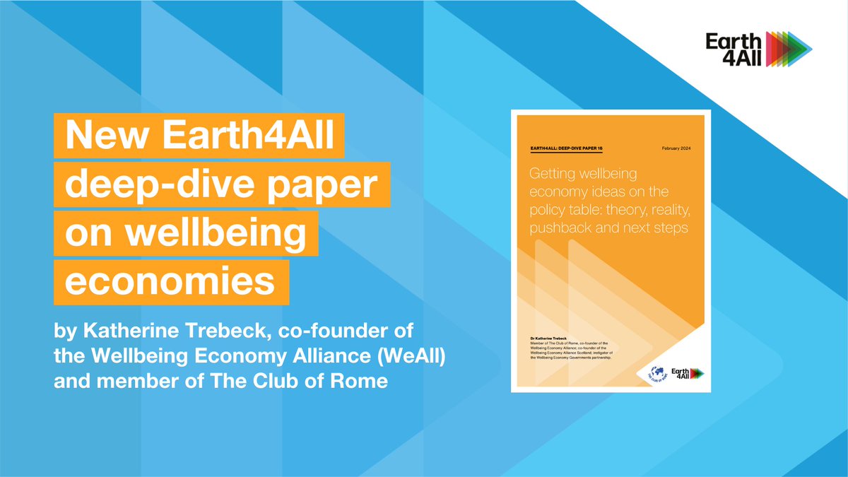 How do we move towards a #WellbeingEconomy? Insights from Club of Rome member @KTrebeck's publication for @Earth4All_ highlights the power of pioneering social movements and engaging diverse voices to shift economic paradigms. Check it out 👇 

clubofrome.org/publication/ea…