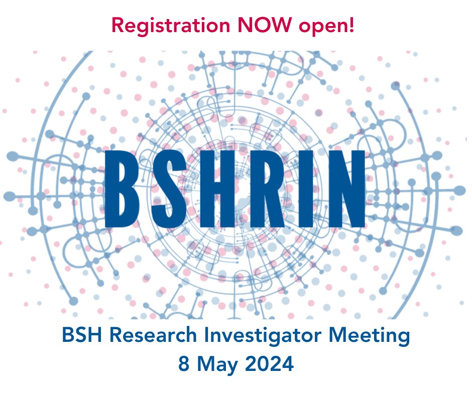 Join us for our next Research Investigator meeting on 8 May 5pm-6pm. Hear about the latest trials! Register here: members.bsh.org.uk/events/65c4d5e…