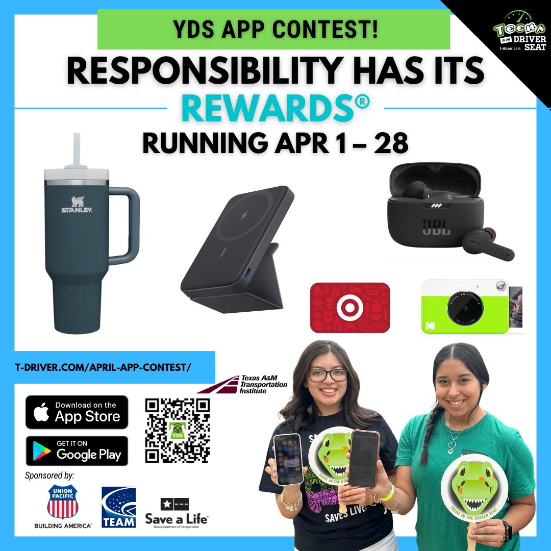 As we continue to celebrate #DistractedDrivingAwarenessMonth - we want to remind you that we are  hosting our APP contest! Find out more info about it: ow.ly/a31z50R9S7G 🚗📲 Always prevent #DistractedDriving 🤩  #PedestrianSafety #TrafficSafety #EndTheStreakTX